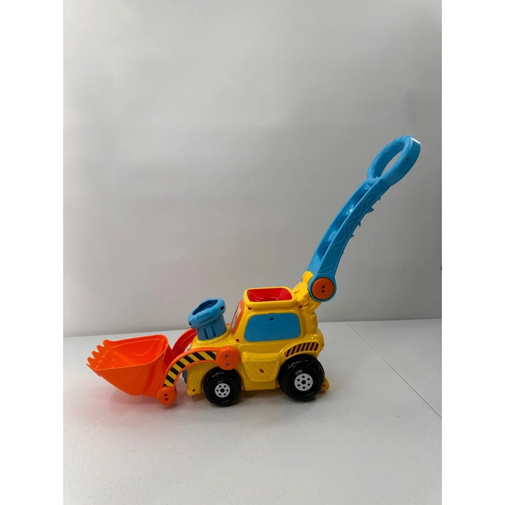 VTech Push and Pop Bulldozer Toddler Learning Toy Yellow Construction Truck Kids